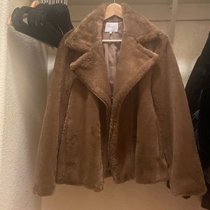 Vince brown faux fur jacket